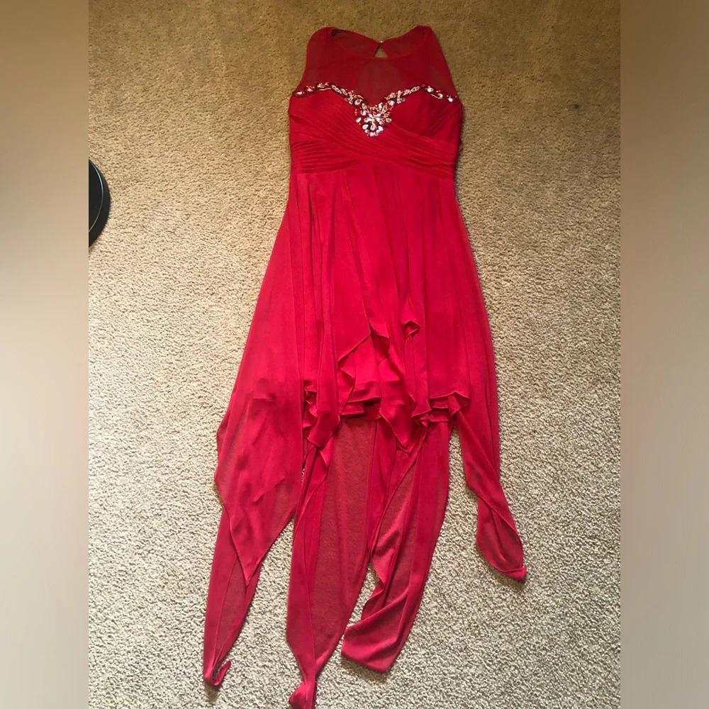 Reign On Beaded Sequined Red Dress Size 5/6